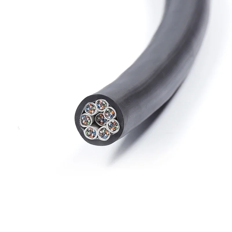 2026/OEM factory recommend communication cables for Outdoor display screen 6channel cat6 shield RJ45 Ethernet network snake cabl