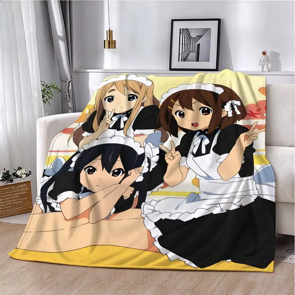 Anime Kawaii Girl K-On Cute Throw Flannel Blanket Soft Comfortable Home Travel Blanket Birthday Gift Idea For Anime Fans