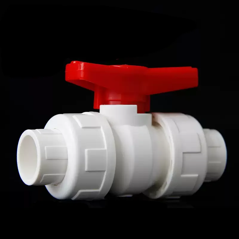 1pcs 20/25/32/40/50/63/75mm White PVC Union Ball Valve Connector Water Pipe Fittings Ball Valve  Garden Irrigation Adapte