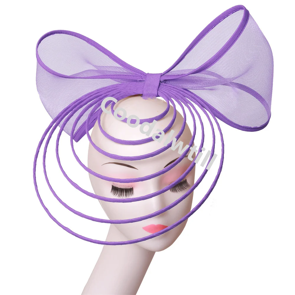 

Purple Fascinator Hat Hair Clip Women Fromal Dress Kentucky Derby Headwear New Fashion Elegant Ladies Party Dinner Fascinators