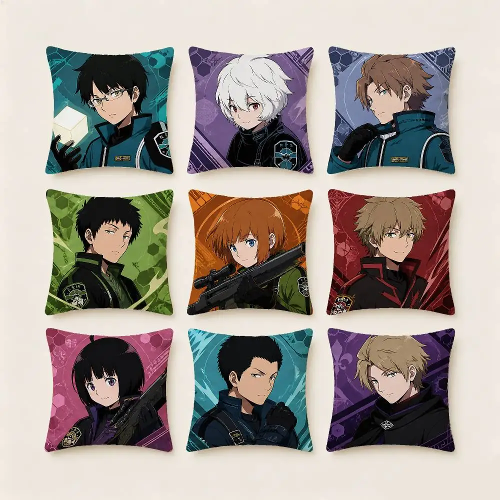 World Trigger Pillow Case Fashion Square Pillowcase Bedroom Sofa Room Ins Decoration Leisure