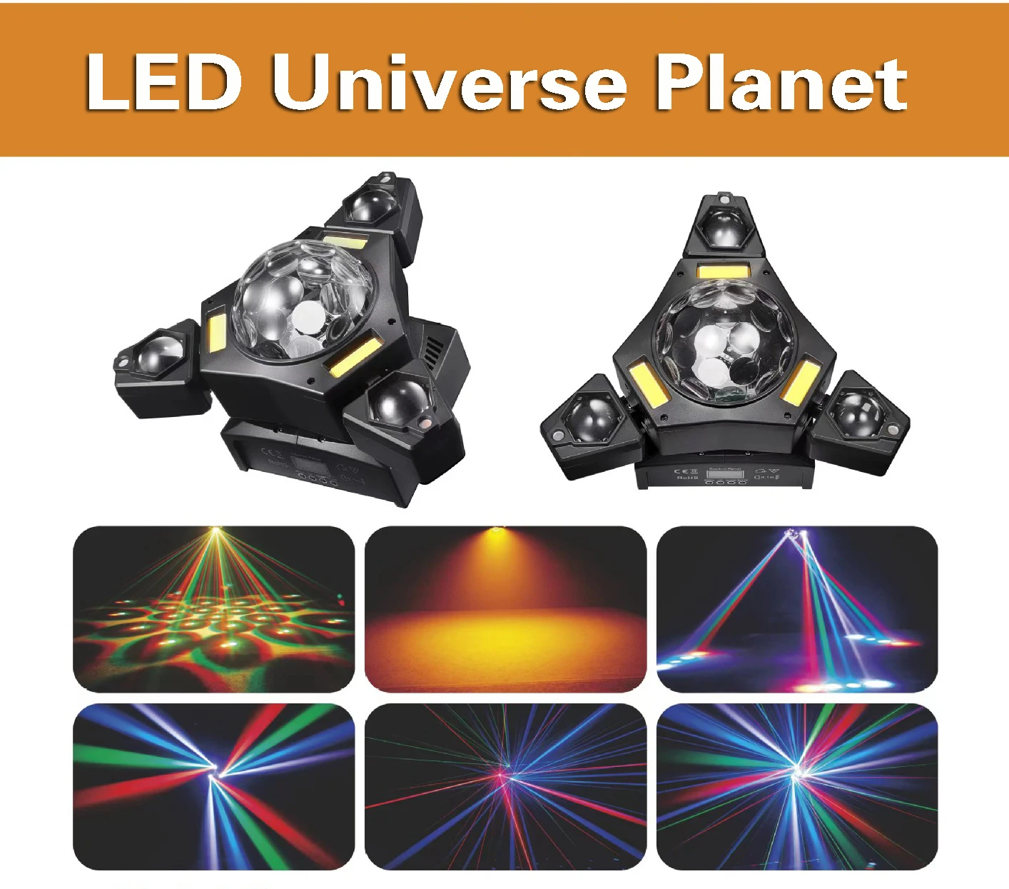 LED Disco DJ Party Light Moving Head RGBW Beam Strobe Stage Lamp DMX Magic Ball Lights For Indoor Wedding Bar Nightclub Karaoke