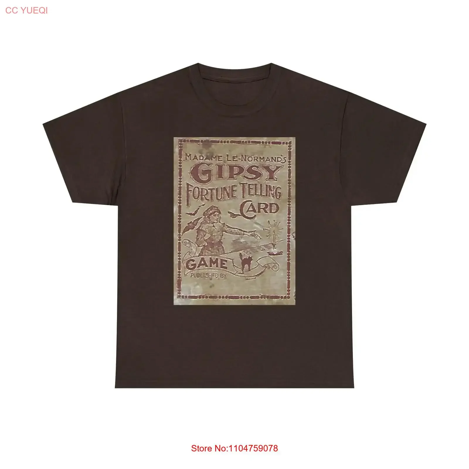Vintage Gypsy Fortune Teller Halloween Samhain Heavy Cotton T Shirt vintage Washed streetwear Soft Versatile Breathable