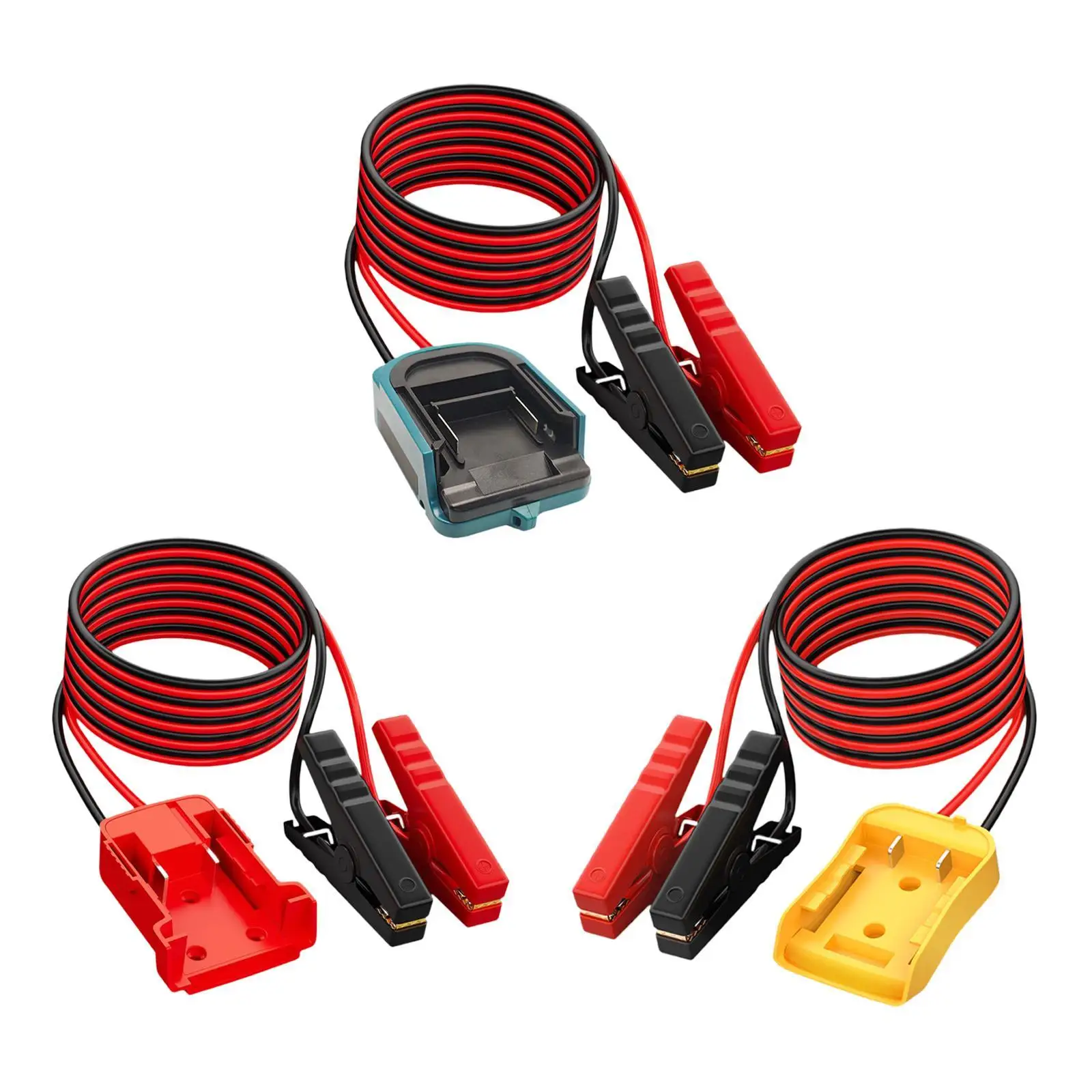 1.8M 12 AWG Starter Cable with Alligator Clips Accessory Versatile Lightweight for Truck Boat RV 100A Clamp Flexible