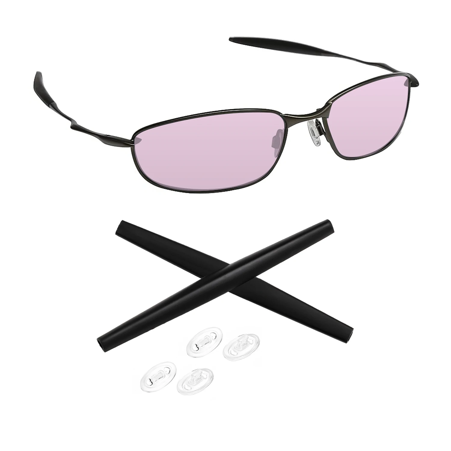 Rubber Kits Replacement Nose Pads Ear socks for Oakley Whisker Sunglasses-Easy Installation