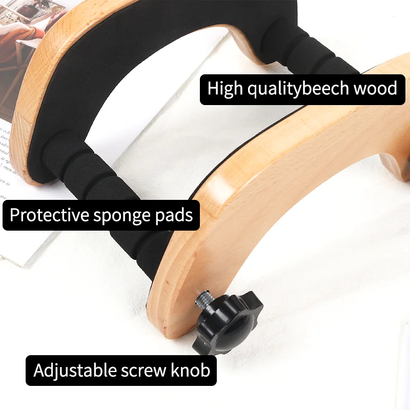 Guitar Stand Creative High Quality Beech Wood Guitar Holder With Protective Sponge Pads Portable Carrying Wood Made Guitar Stand