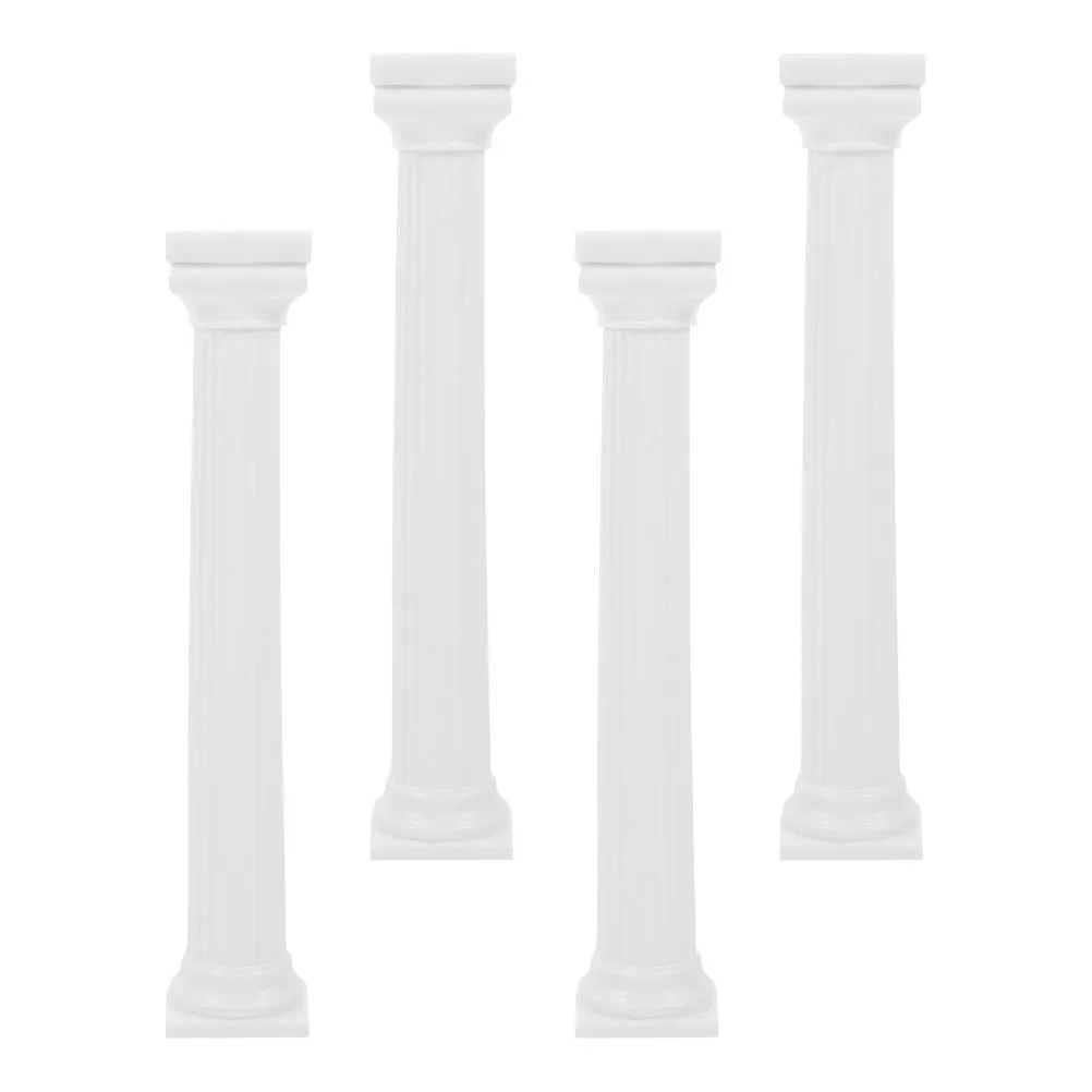 

4Pcs Vintage Roman Column Cake Pillars Set for Multi-Layer Cake Stands Decorative Riser Supports Floating Tier Spacer Artistic