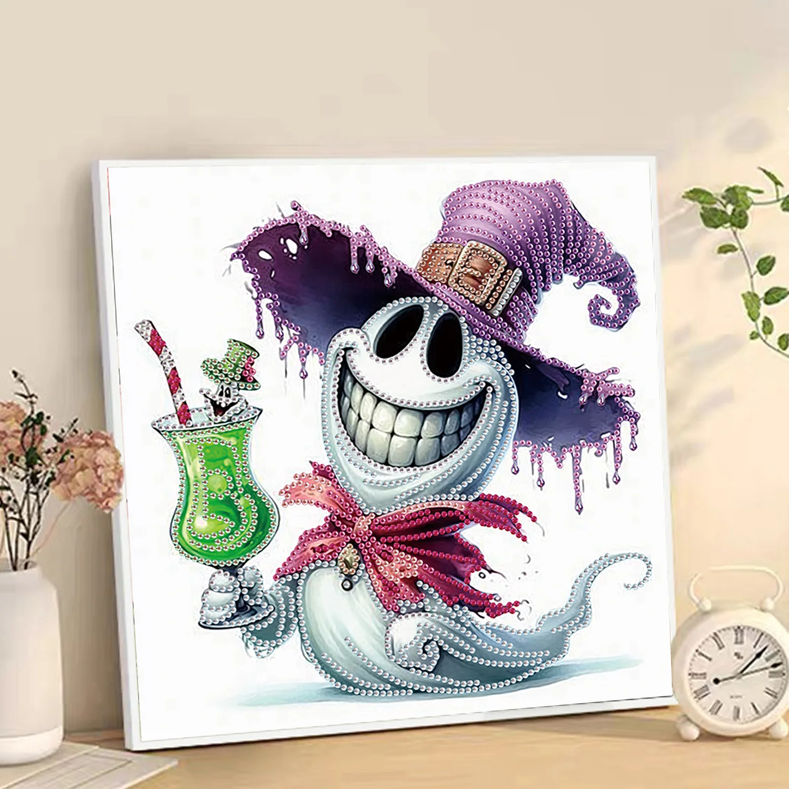 Diamond Art Painting Kit for Adult Beginner,Halloween theme Special Shape Crystal Diamond for Home Wall Decoration Handmade Gift