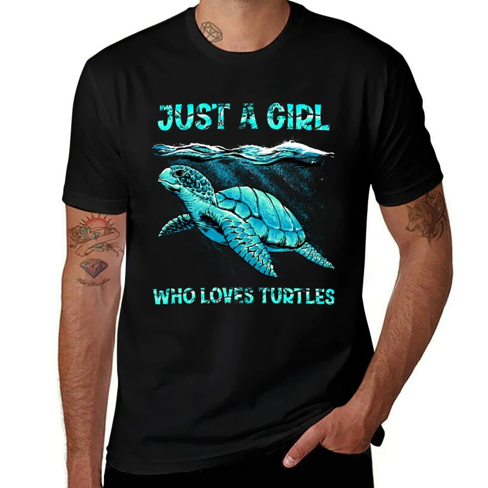 Just a girl who loves turtles - Turtle gift T-Shirt Summer Casual Loose T-Shirt
