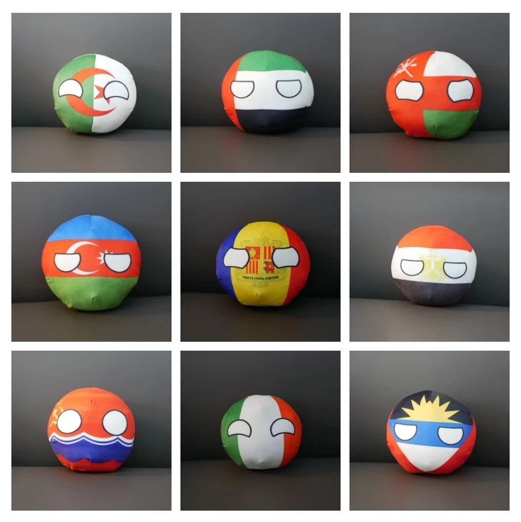 9/20cm Polandball Plush pillow pillow Egypt Ireland Palestine malaysia croatia Bolivia Countryballs Pendant Toy Gift