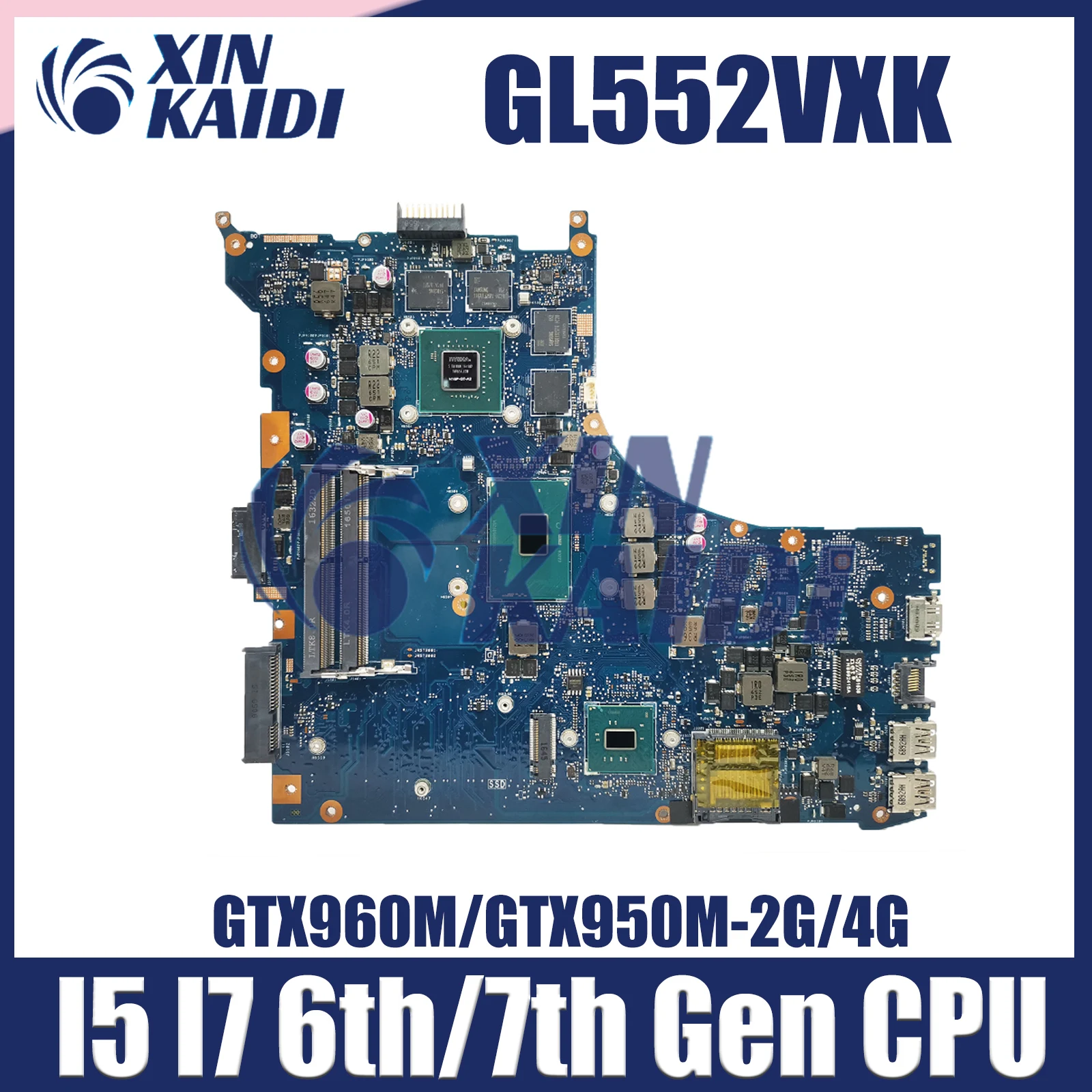 

GL552VW Laptop Motherboard For ASUS ROG GL552VX GL552VXK GL552V ZX50V Mainboard CPU I5 I7 6th/7th GTX960M GTX950M V2G/V4G