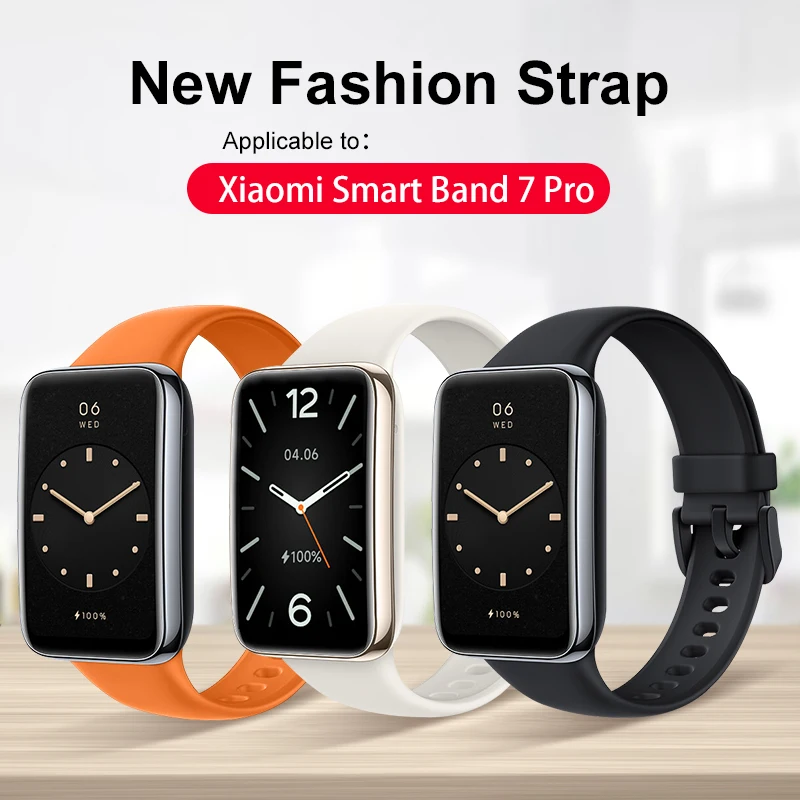 Correa de reloj de silicona para Xiaomi Band 7pro, correa de reloj suave simple