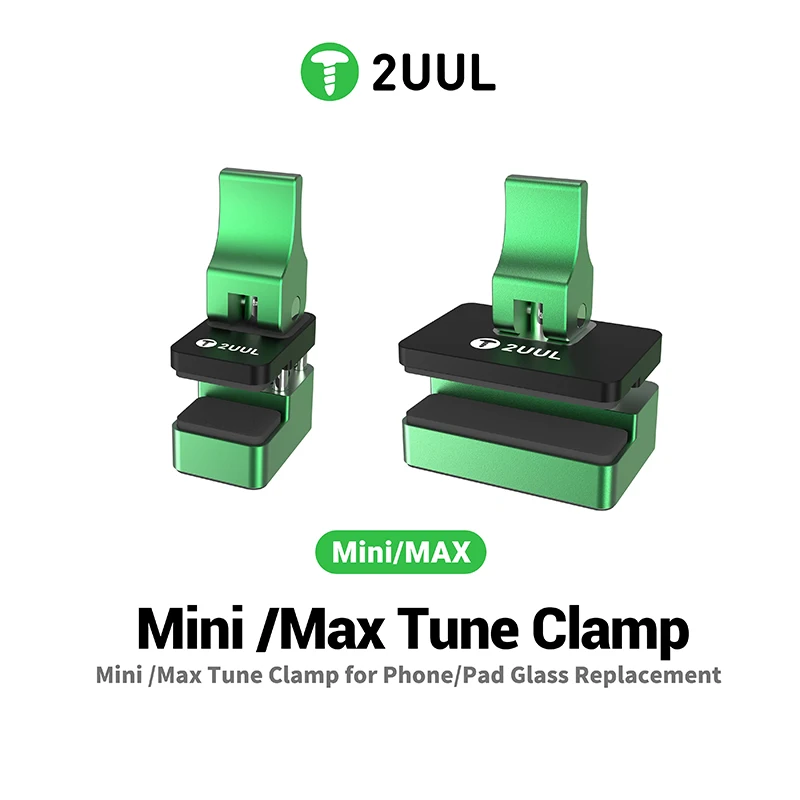 2UUL Mini /Max Tune Clamp for Phone/Pad Glass Replacement Adjustable Pressure Quick Lock Aluminum 360 Rotation Tool