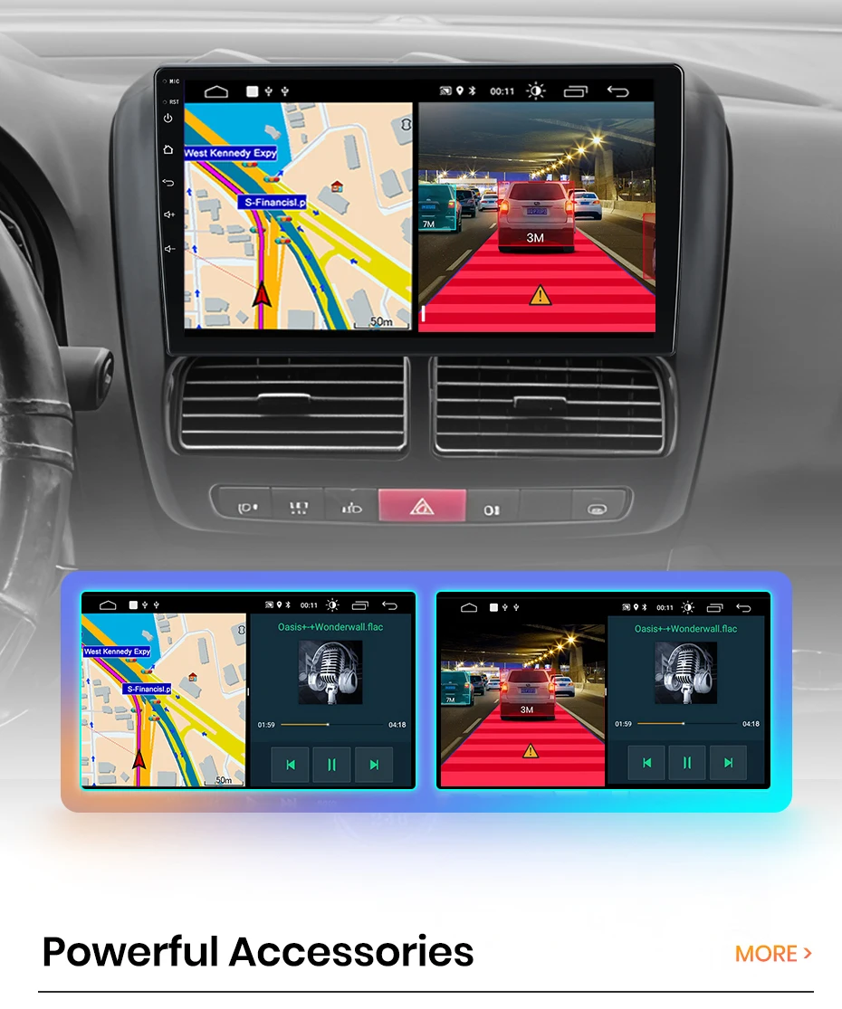 AWESAFE 9-Zoll-Android-Radio für Fiat Doblo 2 2010-2014 Opel Combo 3 2011-2018, kabelloses CarPlay & Android Auto, GPS-Navigation, Multimedia, Unterstützung für Lenkradsteuerung, Subwoofer, Verstärker, Rückfahrkamera, mit CAN-BUS, Plug-and-Play, DAB+, digitales Autoradio, 2 DIN, RDS – Detail 27
