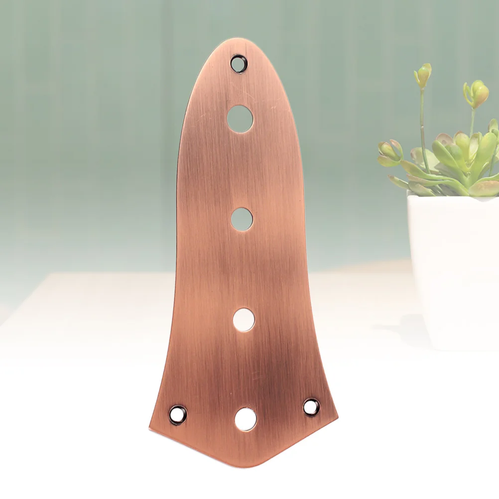 

Ge101h 4 Hole Control Plate Aluminium Alloy Replacement Chrome Steel Vintage Plate for Electric Bass Guitar