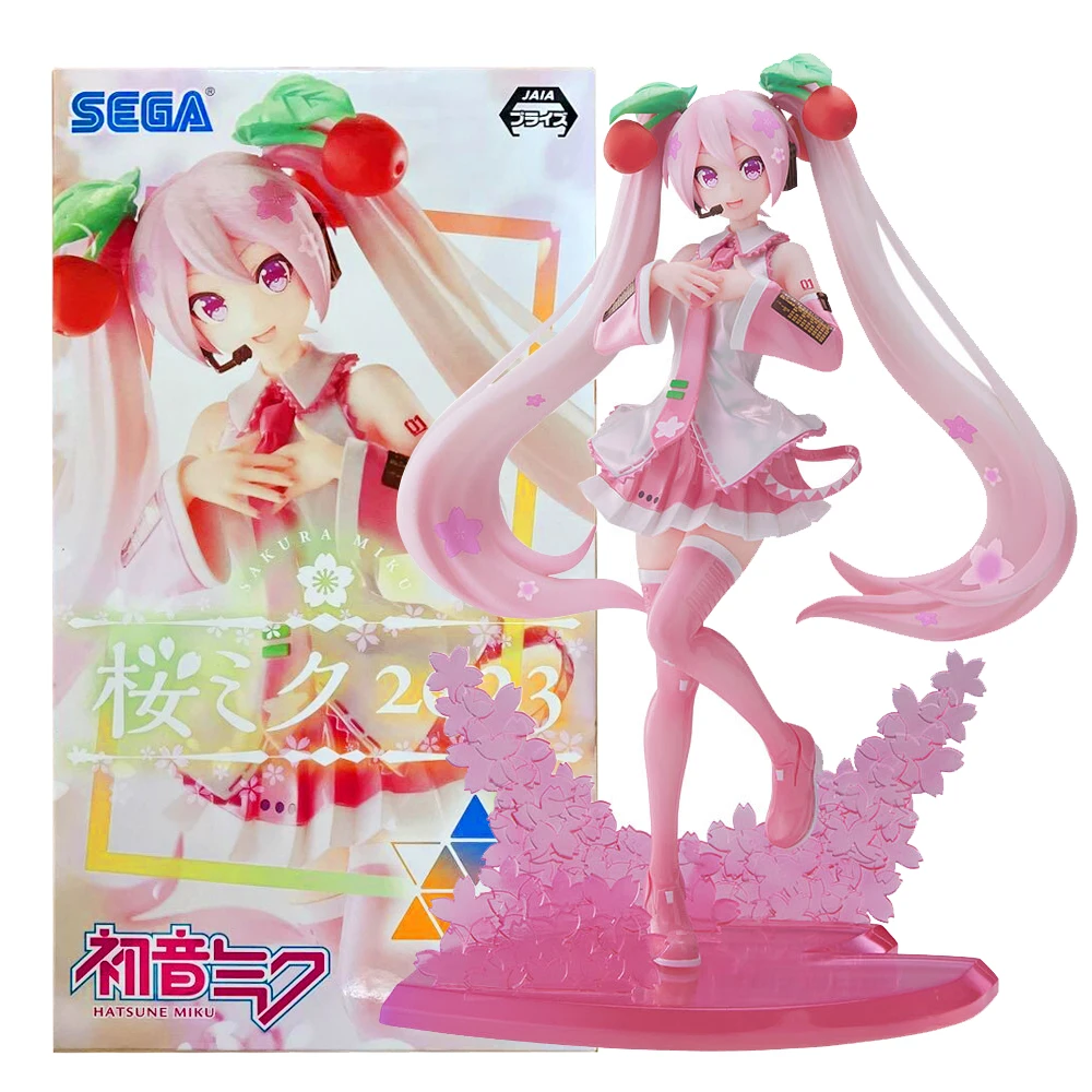 21 CENTIMETRI Luminasta Hatsune Miku Sakura Miku 2023 Anime Modello Giocattolo Kawayi Rosa Sakura Serie Collezione di Bambole Action Figure PVC