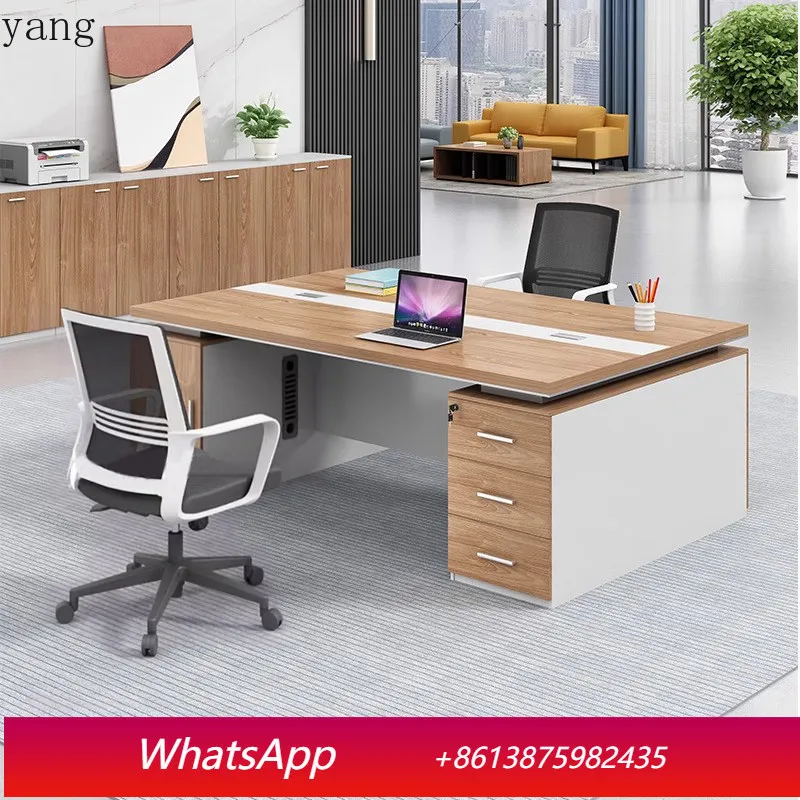 LH  Desk Double Face to Face Manager Room Modern Boss Desk and Chair Combination