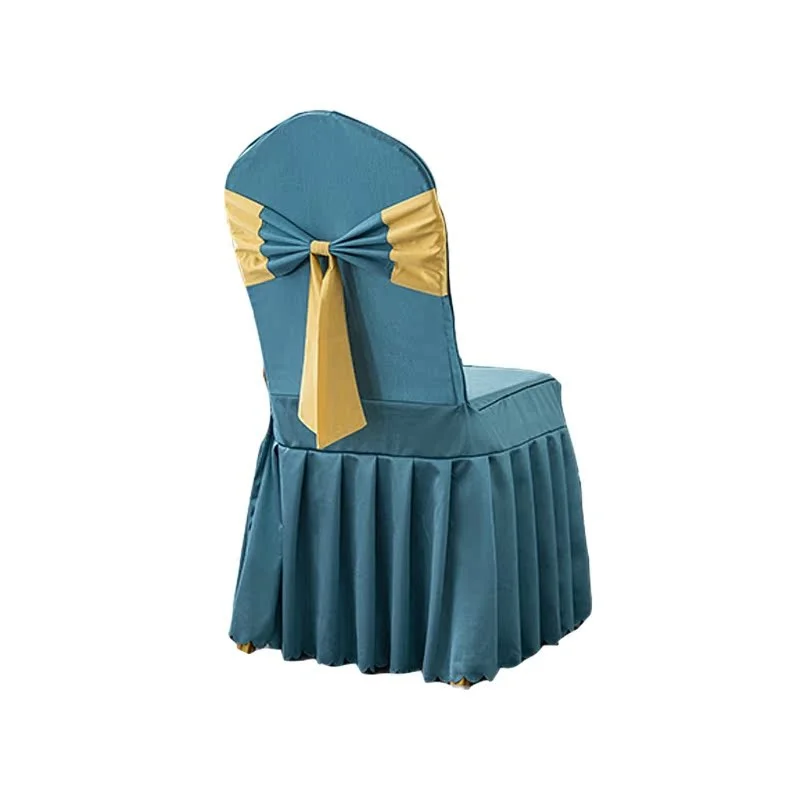 Steel Hotel Restaurant Banquet Chair Covers Dining Seat Covers Stools Benches Universal Bowknot Commercial Furniture Minimalist
