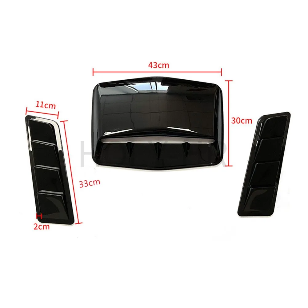Car Truck Vents Cover Car Hood Hood +Side Vents Cover Universal Car Accessories Exterior Trim None 100% Brand New