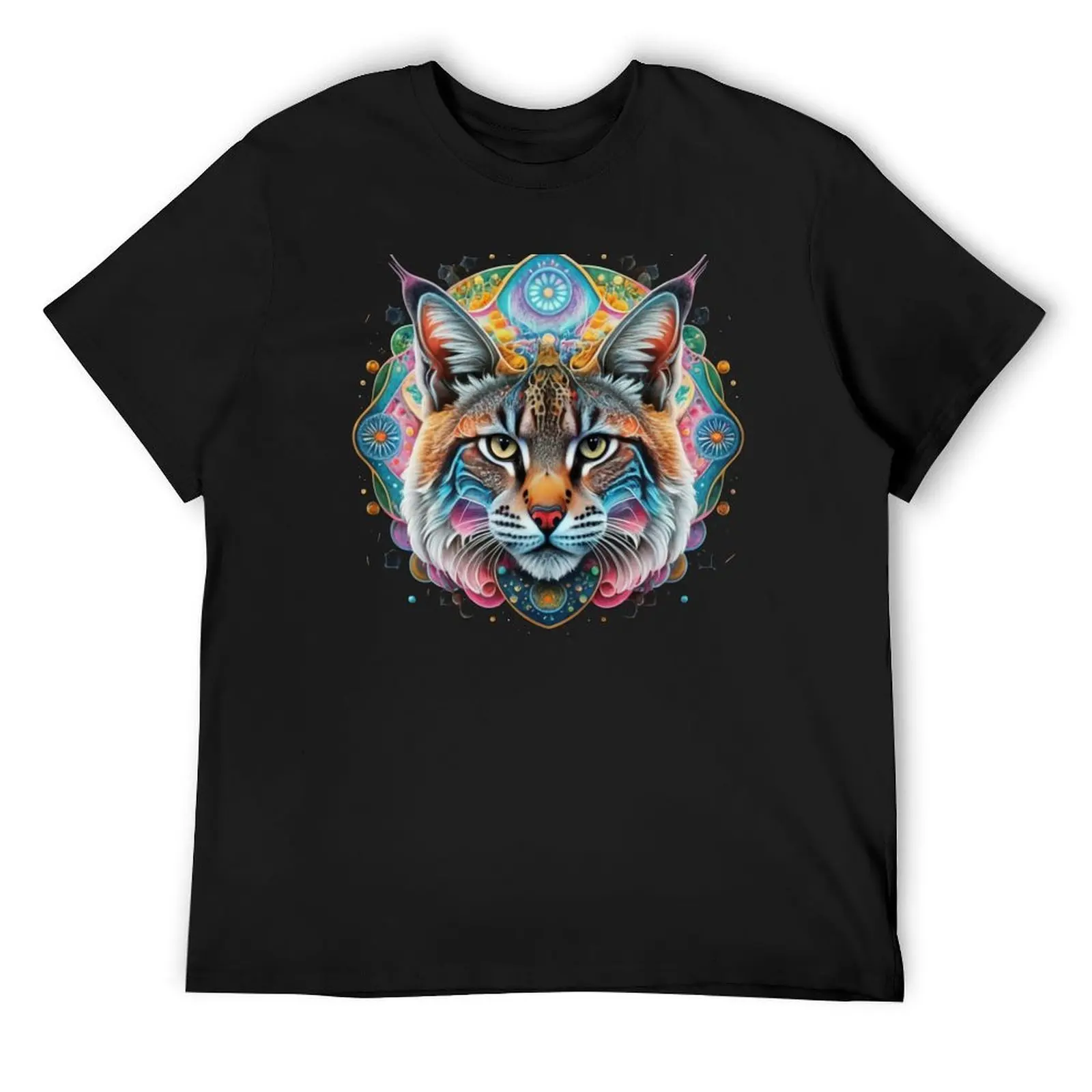 

Sweet and mystical bobcat T-Shirt Short sleeve tee designer shirts summer clothes customs mens graphic t-shirts pack