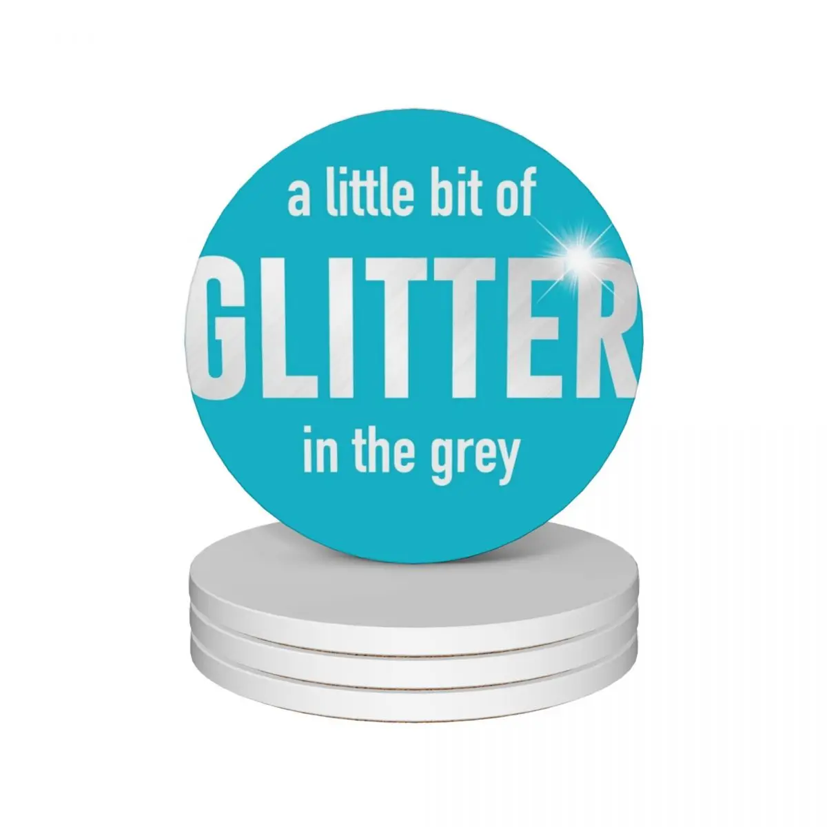 

A Little Bit Of Glitter In The Grey Quote - Everybody's Talking About Jamie Musical Ceramic Coasters (Set of 4)