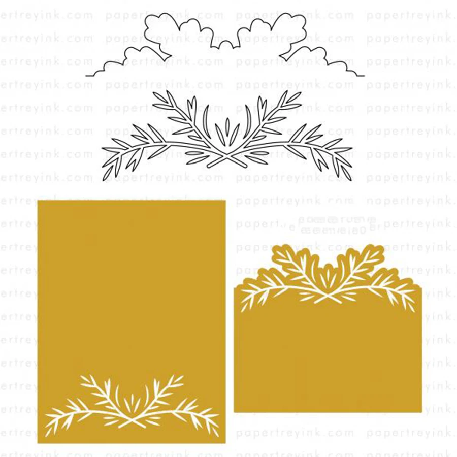 2023 AliliArts Metal Cutting Dies Wheat Stalks Edges diy Scrapbooking Photo Album Decorative Embossing PaperCard Crafts Die