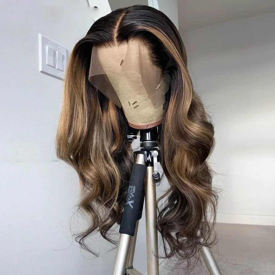 Body Wave Soft 5x5 Silk Base Highlight Blond Jewish Human Hair Wig  Baby Hair HD Lace European Hair Preplucked