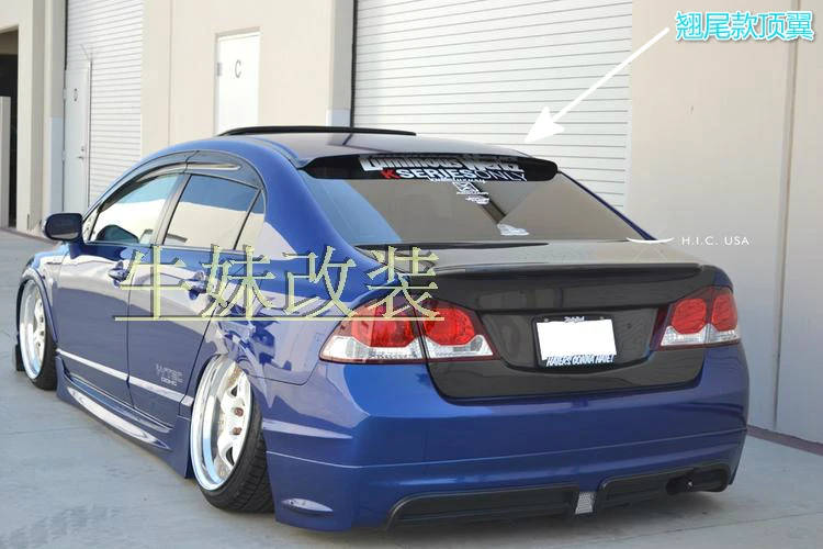 Car Styling 2006-2015 per Honda Civic Spoiler FD2 materiale PMMA di alta qualità tetto auto visiera parasole spoiler