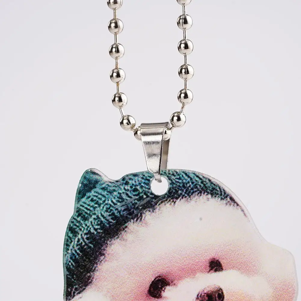 2D 車吊り下げ装飾品アクリルフラット車内装飾かわいい犬キーチェーンバックパックギフトバックミラーペンダント 1/2/4 個