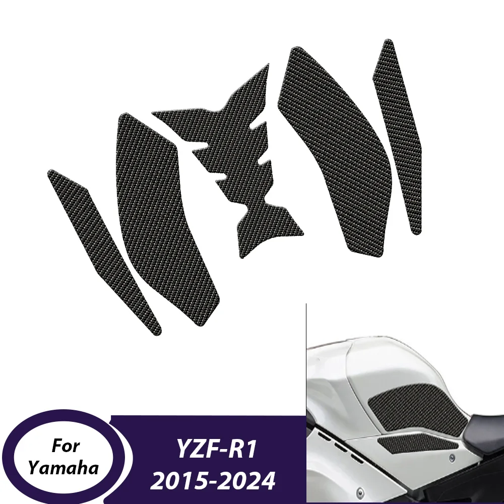 

Мотоциклетные противоскользящие наклейки на топливный бак, крышка бензобака, защитная накладка для масла для Yamaha YZFR1 YZF-R1 2015-2024 2023, защитные аксессуары