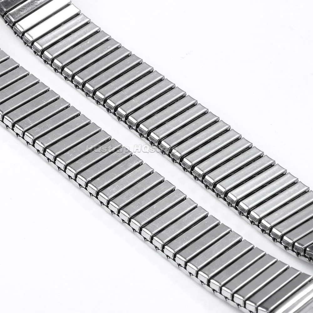 Stainless Steel Elastic Watchband 12mm 14mm 16mm 18mm 20mm 22mm Metal Stretch Expansion Strap Men Women Replacement Wristband