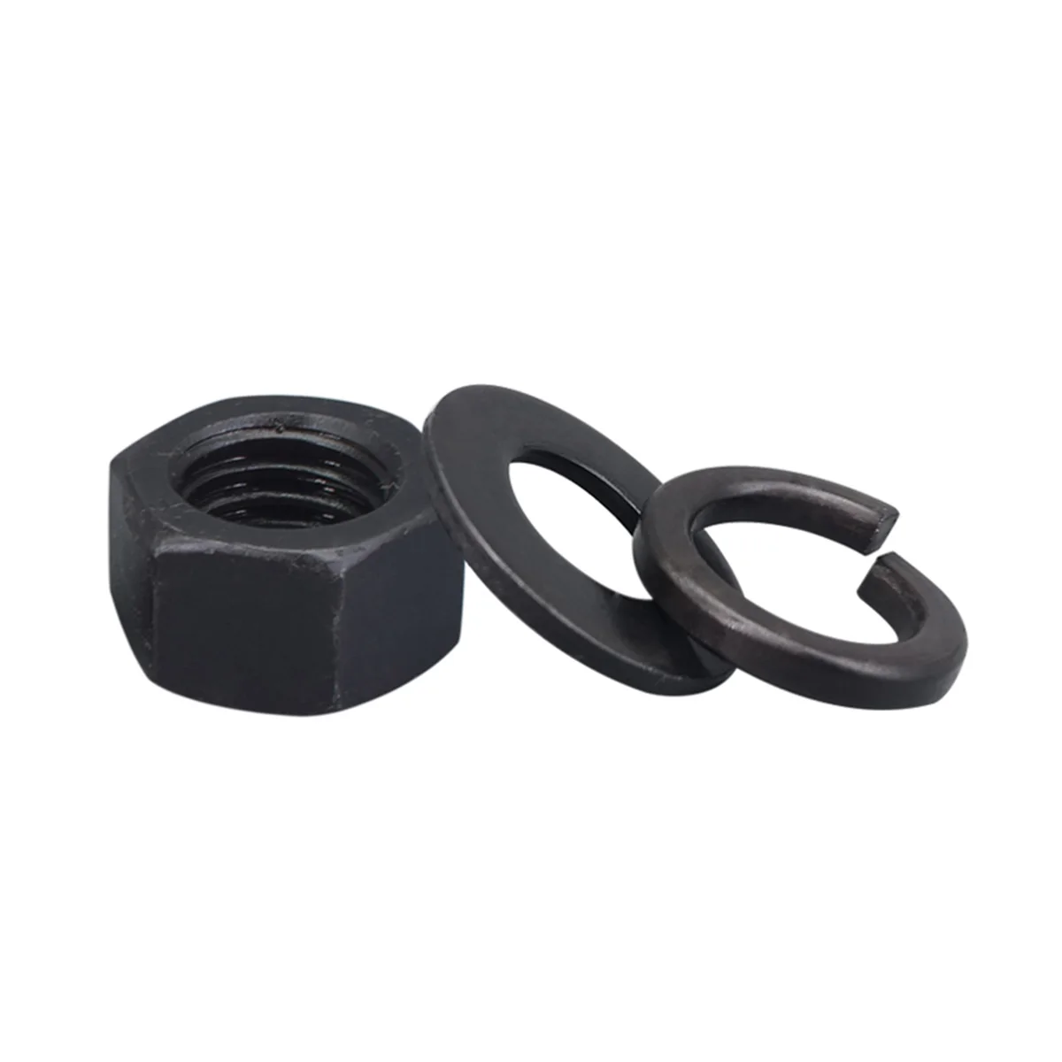 

8.8 Grade Hardened Black Hexagonal Nut Flat Washer Spring Washer Combination Set M2M2.5 M3M5M6M8