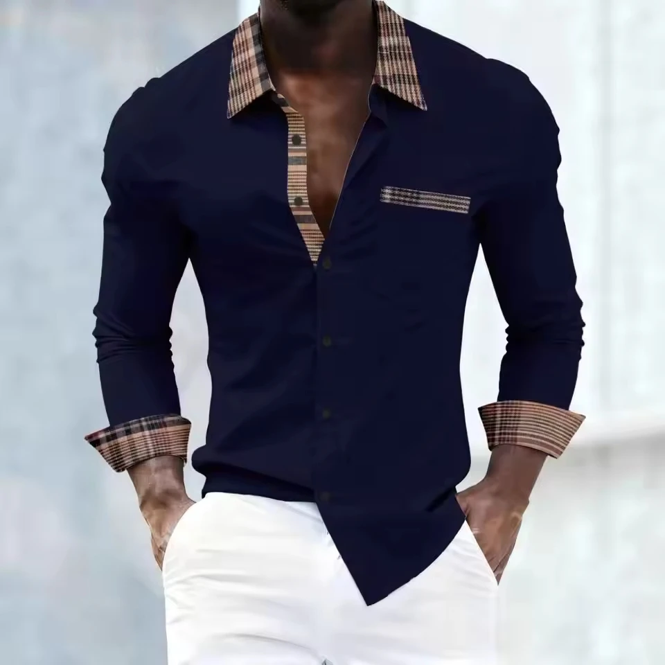 Spring And Autumn Men's 3D Printed Men's Long Sleeve Shirt Casual Shirt
