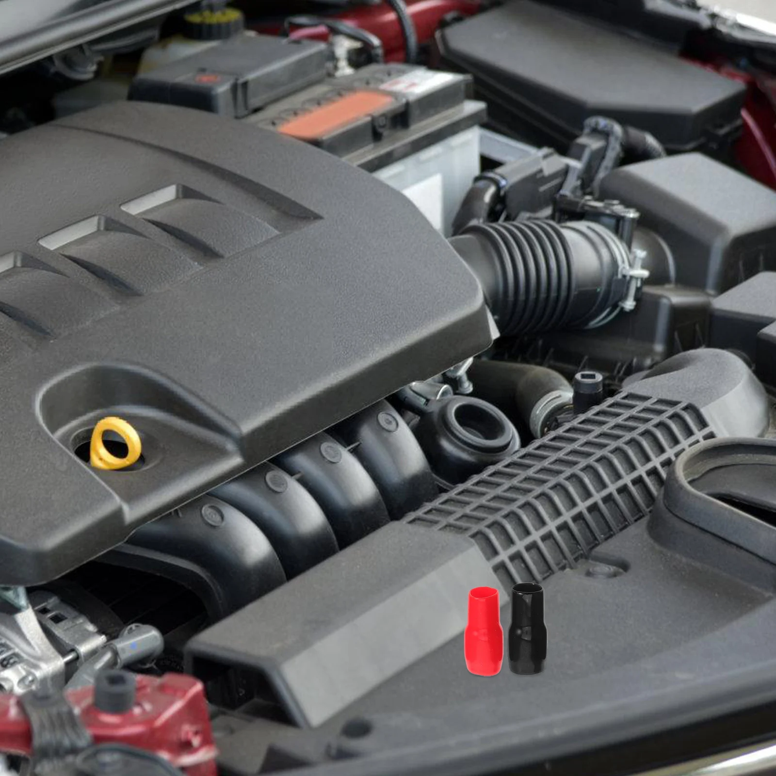 

4 Pairs Terminals Car Speaker Connectors Audio Plug Insulated Sleeves 4GA Fork Copper Audio Cable Plug Adapter