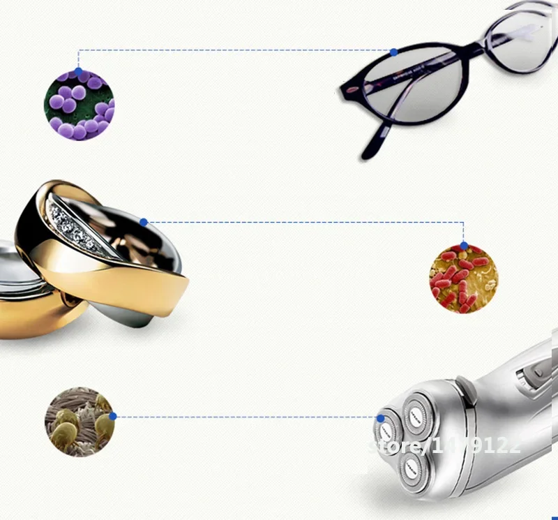 Mini Ultrasonic Cleaner for Jewelry Glasses Circuit Board  Dental Bath  Electric Makeup Brush Cleaner 30W/50W 110V/220V