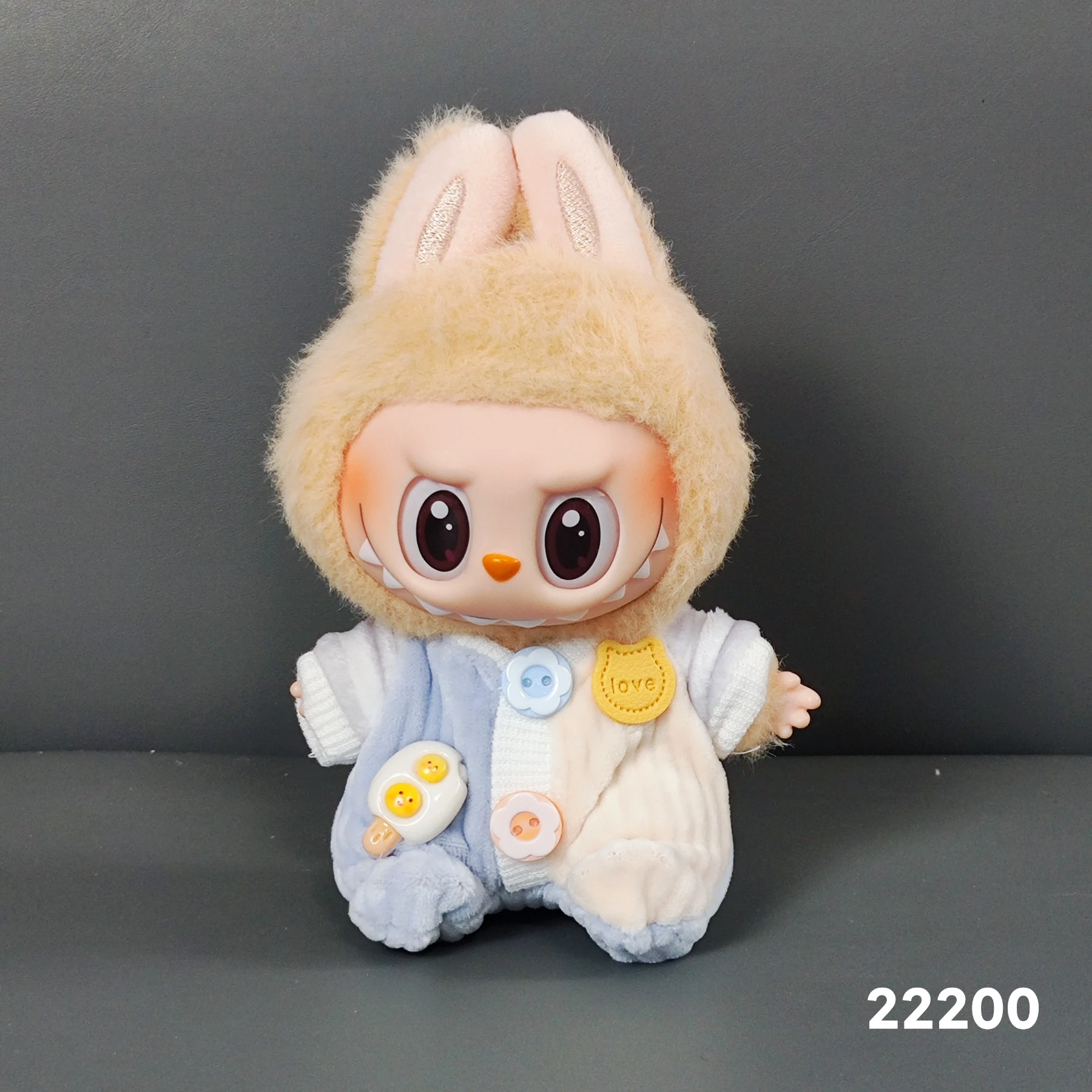 17 cm große Labubu II Idol sitzende Partypuppen – süße Mini-Plüschpuppenkleidung und Zubehör für Korea Kpop EXO, DIY-Kleidungsgeschenk