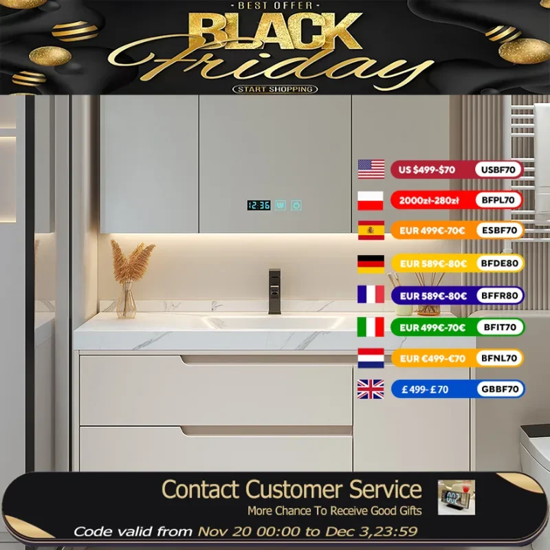 

Зеркальный шкаф для ванной комнаты в скандинавском кремовом стиле, каменная плита, бесшовная встроенная керамическая раковина, шкаф для ванной комнаты, простая мебель для дома