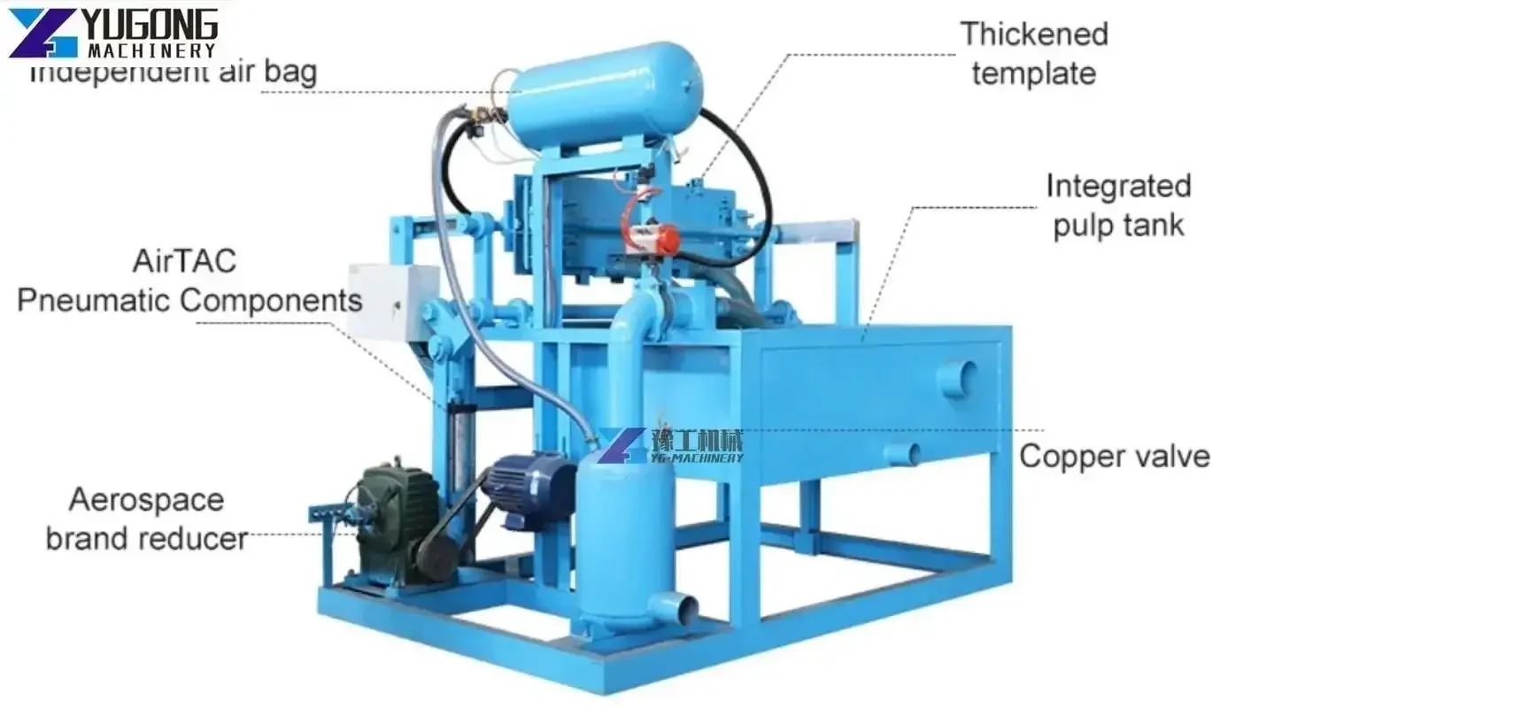 YG Paper Egg Tray Machine Egg Carton Box Making Machine Egg Pallet Production Line