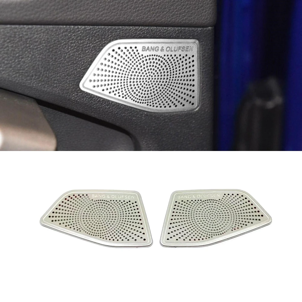 Stainless steel Sticker Styling Accessories For Audi Q3 2019-2021 2022 2023 Car Rear Door Stereo Speaker Audio Sound Cover Trims