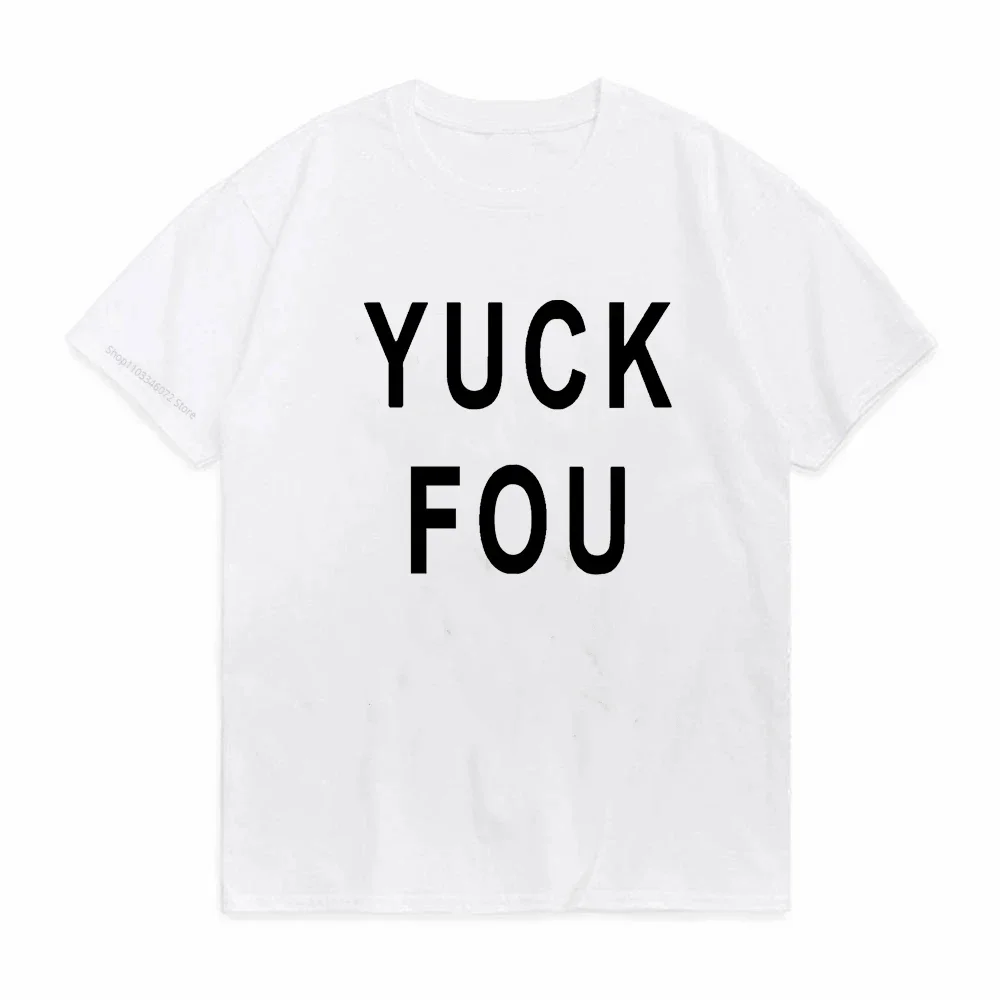 YUCK FOU T-Shirt Summer Short Sleeves Print Tee mens summer O-Neck Letters T Shirt Men Casual Graphic Tees Tops Camiseta