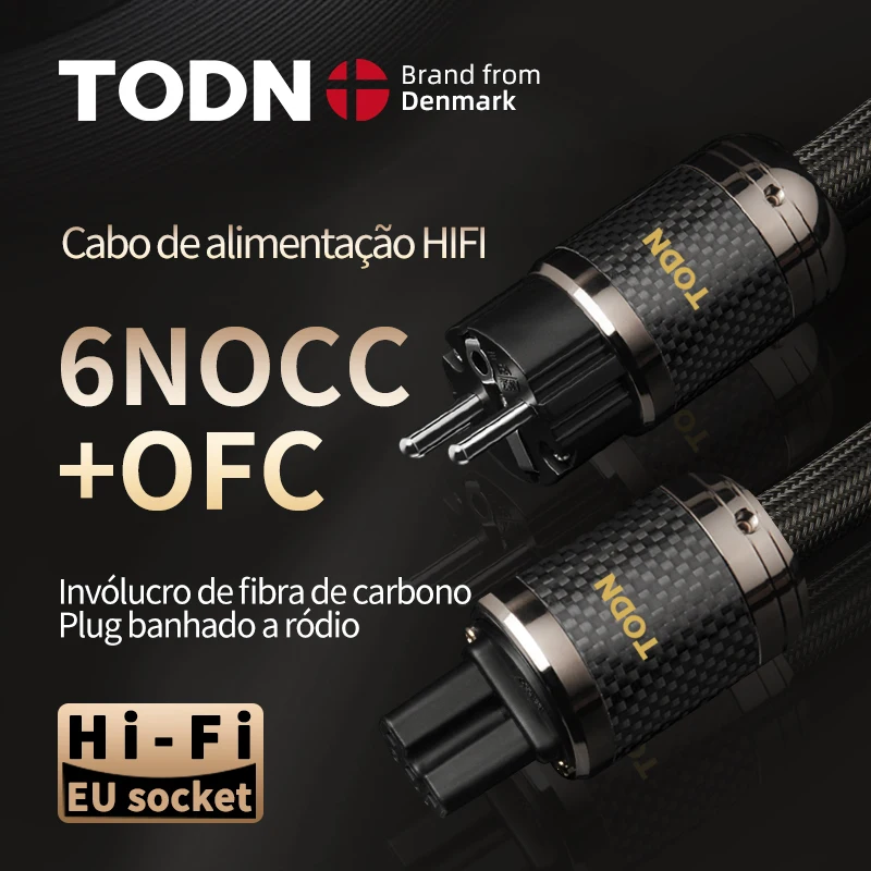 todn-power-cable-hifi-occ-ofc-high-end-audio-cable-eu-us-carbon-fiber-plug-rhodium-plated-plug