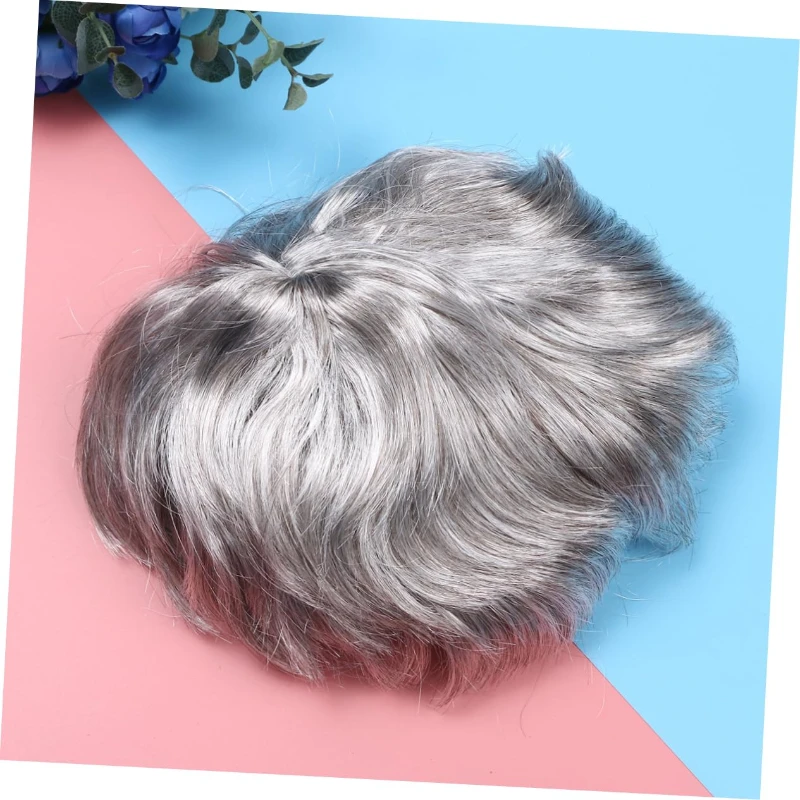 Mid-point Bangs Fluffy Short Natural Business Daily Wig for Man Synthetic Blending Wig Cosplay Easy To Wear on The Go 코스프레