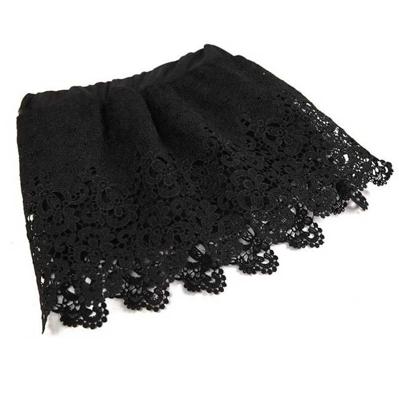 32CM Wide Popular black flowers cotton embroidery Lace Ribbon fabric collar sewing DIY Womens dresses Cloth wedding accessory