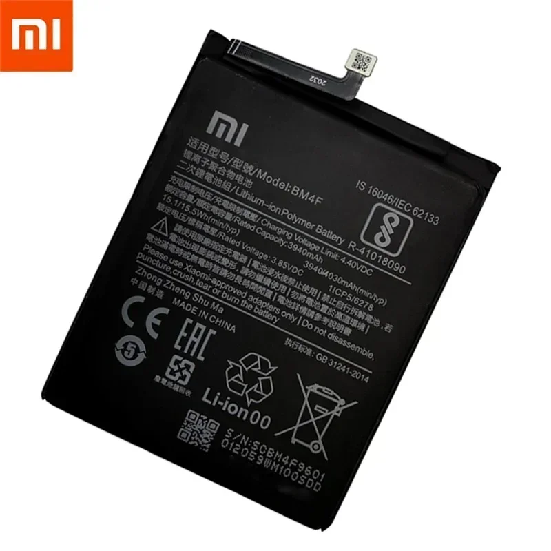 100% Original High Quality XIAO MI Phone BM4F 4030mAh Battery For Xiaomi Mi A3 CC9 CC9e Mi9 Lite Replacement Batteries Bateria