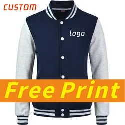 Customized Spring and Autumn Outerwear for Leisure Baseball Suit with Printed Logo and Icon Embroidery for Autumn and Winter Out