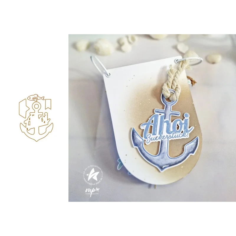Neu eingetroffen: Ahoi-Stanzformen und Stempel für DIY-Scrapbooking/Fotoalbum, dekorative Prägung, DIY-Papierkarten