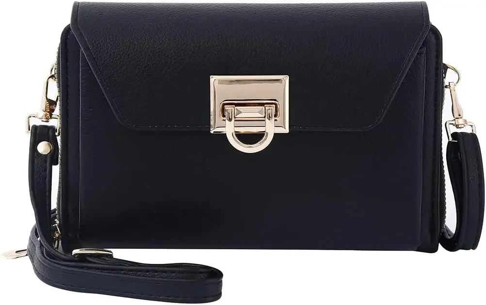 Маленькая женская сумка через плечо EVVE, кошелек-кошелек для мобильного телефона с несколькими отделениями для карт