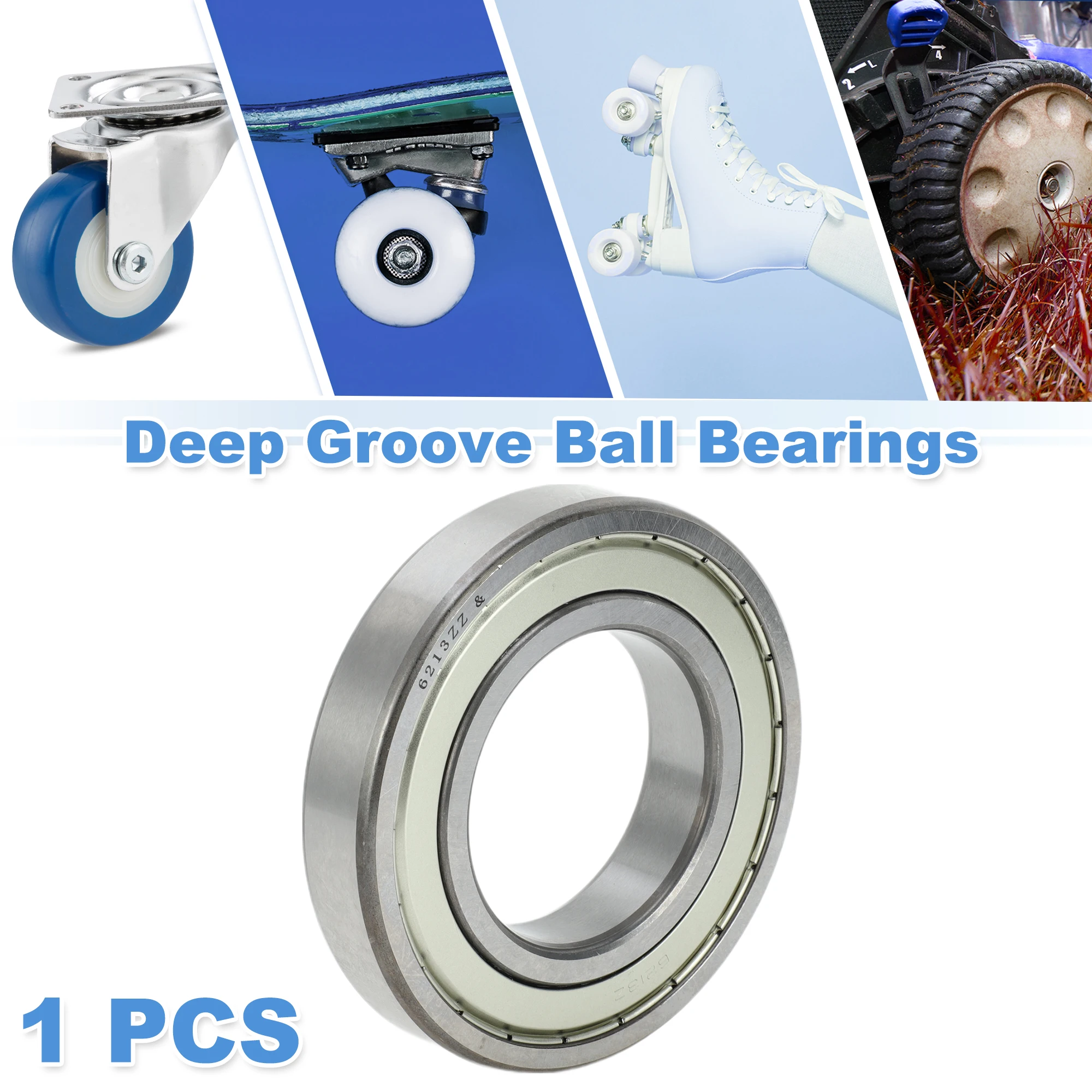 Motoforti 6213ZZ & Deep Groove Ball Bearings P0 65x120x23mm Lubricated Bearings Double Metal Seal Scooter Skateboard Wheel