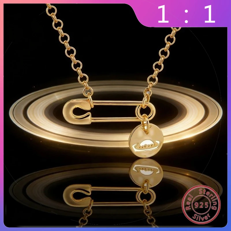 

Стильное и модное колье S925 Advanced and Trendy Queen Saturn, элегантное колье-брошь, аксессуары для вечеринок, подарок.