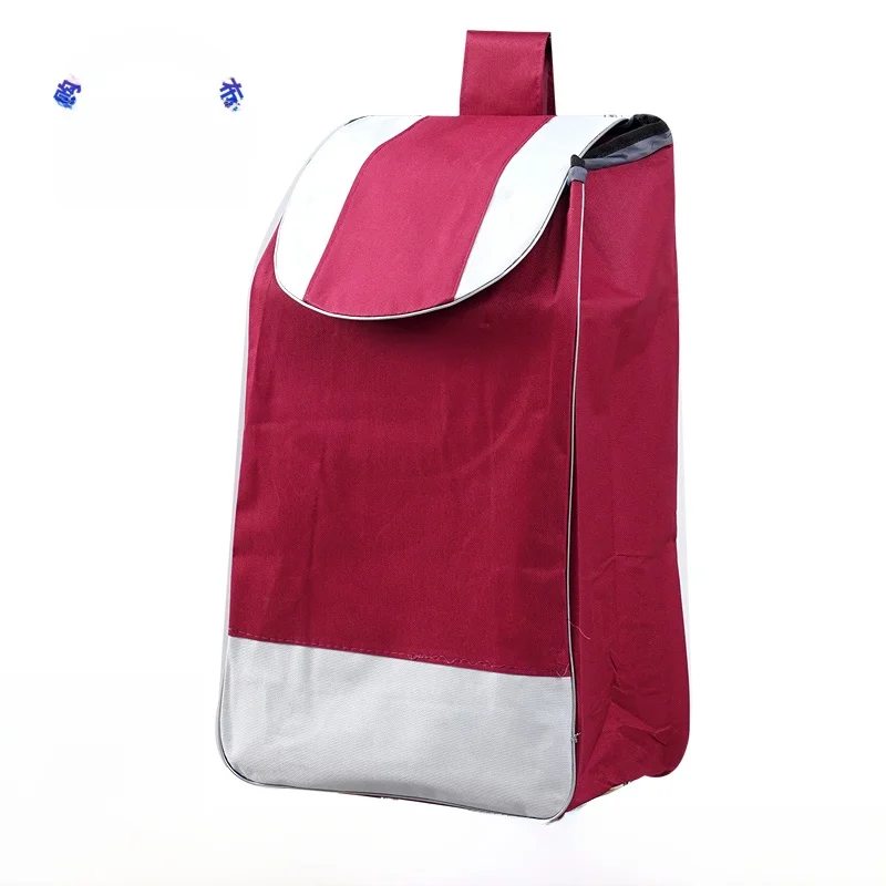 Extra Large Shopping Cart Bag Heightened Wheelbarrow Hand-Pulled Cart Accessories Oxford Cloth Body for Vegetable Buying